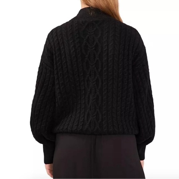 NWT Vince Camuto Mock Turtleneck Balloon Sleeve Sweater - Picture 2 of 6